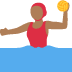 🤽🏾‍♀️ woman playing water polo: medium-dark skin tone display on Twitter